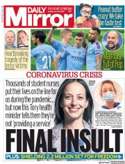 Daily Mirror () Newspaper Front Page for 23 June 2020