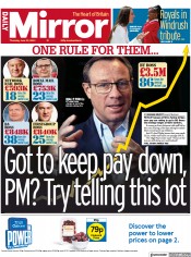 Daily Mirror () Newspaper Front Page for 23 June 2022