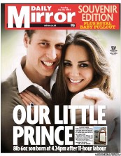 Daily Mirror () Newspaper Front Page for 23 July 2013