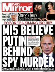 Daily Mirror () Newspaper Front Page for 23 July 2014