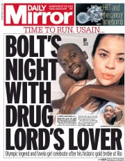 Daily Mirror () Newspaper Front Page for 23 August 2016