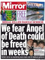 Daily Mirror () Newspaper Front Page for 23 August 2021