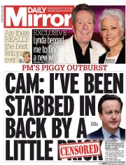 Daily Mirror () Newspaper Front Page for 23 September 2015