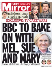 Daily Mirror () Newspaper Front Page for 23 September 2016