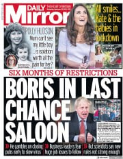 Daily Mirror () Newspaper Front Page for 23 September 2020