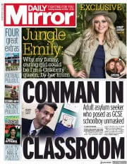 Daily Mirror () Newspaper Front Page for 24 November 2018