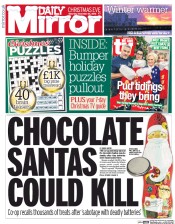 Daily Mirror () Newspaper Front Page for 24 December 2016