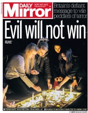 Daily Mirror () Newspaper Front Page for 24 March 2017