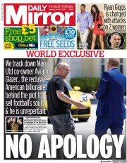 Daily Mirror () Newspaper Front Page for 24 April 2021
