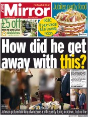 Daily Mirror () Newspaper Front Page for 24 May 2022