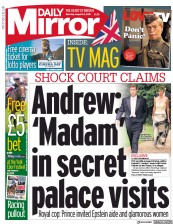 Daily Mirror () Newspaper Front Page for 24 August 2019