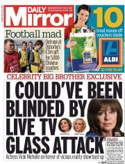 Daily Mirror () Newspaper Front Page for 24 September 2015