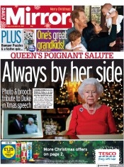 Daily Mirror () Newspaper Front Page for 25 December 2021