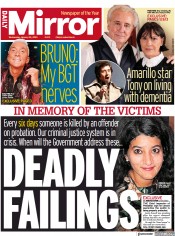 Daily Mirror () Newspaper Front Page for 25 January 2023