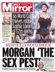 Daily Mirror () Newspaper Front Page for 25 May 2018