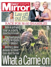 Daily Mirror () Newspaper Front Page for 25 June 2019