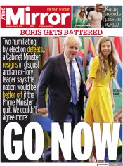 Daily Mirror () Newspaper Front Page for 25 June 2022