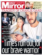 Daily Mirror () Newspaper Front Page for 25 July 2017