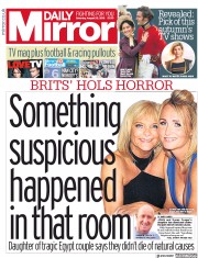 Daily Mirror () Newspaper Front Page for 25 August 2018