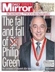 Daily Mirror () Newspaper Front Page for 26 October 2018