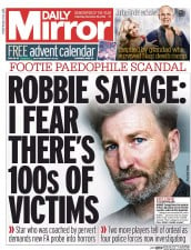 Daily Mirror () Newspaper Front Page for 26 November 2016