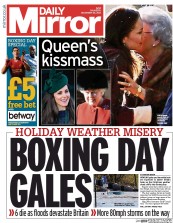 Daily Mirror () Newspaper Front Page for 26 December 2013