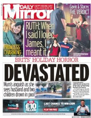 Daily Mirror () Newspaper Front Page for 26 December 2019