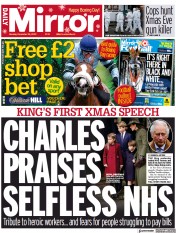 Daily Mirror () Newspaper Front Page for 26 December 2022