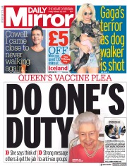 Daily Mirror () Newspaper Front Page for 26 February 2021