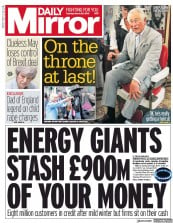 Daily Mirror () Newspaper Front Page for 26 March 2019
