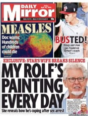 Daily Mirror () Newspaper Front Page for 26 April 2013