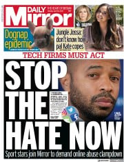 Daily Mirror () Newspaper Front Page for 26 April 2021