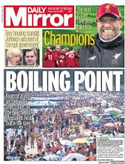 Daily Mirror () Newspaper Front Page for 26 June 2020
