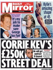 Daily Mirror () Newspaper Front Page for 26 July 2013