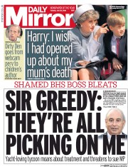 Daily Mirror () Newspaper Front Page for 26 July 2016