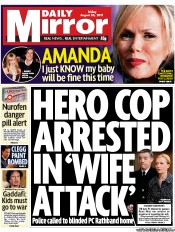 Daily Mirror () Newspaper Front Page for 26 August 2011