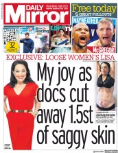 Daily Mirror () Newspaper Front Page for 26 August 2017