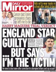 Daily Mirror () Newspaper Front Page for 26 August 2020