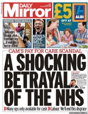 Daily Mirror () Newspaper Front Page for 26 September 2013