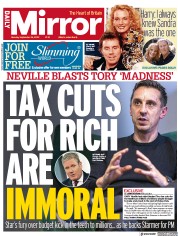 Daily Mirror () Newspaper Front Page for 26 September 2022