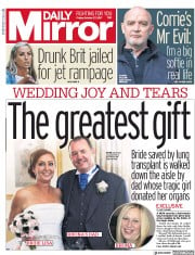 Daily Mirror () Newspaper Front Page for 27 October 2017