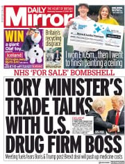 Daily Mirror () Newspaper Front Page for 27 November 2019