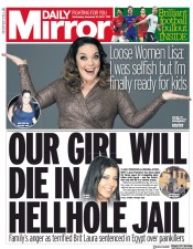 Daily Mirror () Newspaper Front Page for 27 December 2017