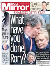 Daily Mirror () Newspaper Front Page for 27 January 2017