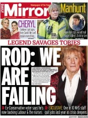 Daily Mirror () Newspaper Front Page for 27 January 2023