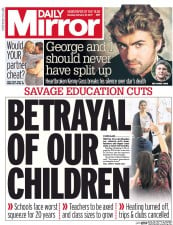 Daily Mirror () Newspaper Front Page for 27 February 2017