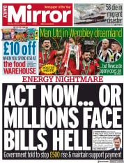 Daily Mirror () Newspaper Front Page for 27 February 2023