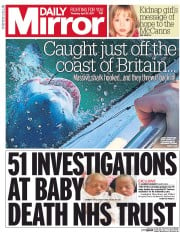 Daily Mirror () Newspaper Front Page for 27 April 2017