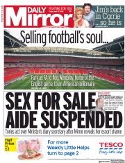 Daily Mirror () Newspaper Front Page for 27 April 2018