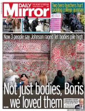 Daily Mirror () Newspaper Front Page for 27 April 2021